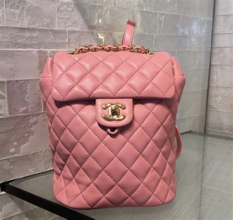 pink white floral backpack purse chanel|Chanel gabrielle backpack price 2020.